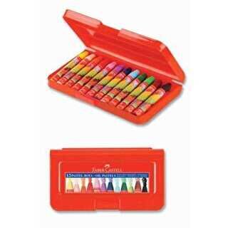 FABER PASTEL BOYA 12 RENK ALTIGEN PLASTİK KUTU  FABER-CASTEL