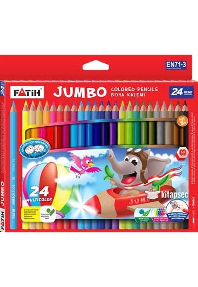 FATİH BOYA KALEMİ 24 RENK TAM BOY JUMBO