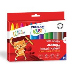 PENSAN KİDZ JUMBO KEÇELİ KALEM 12Lİ