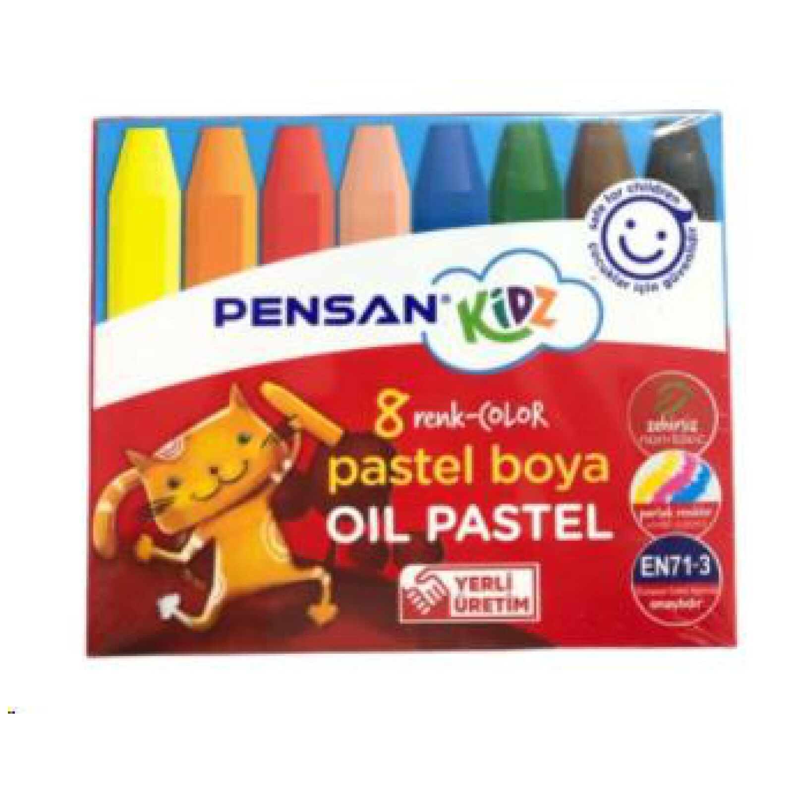 Pensan Kidz 8 Renk Yağlı Pastel Boya