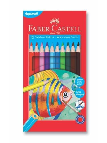 FABER BOYA KALEMİ 12 RENK AQUAREL KARTON KUTU [517