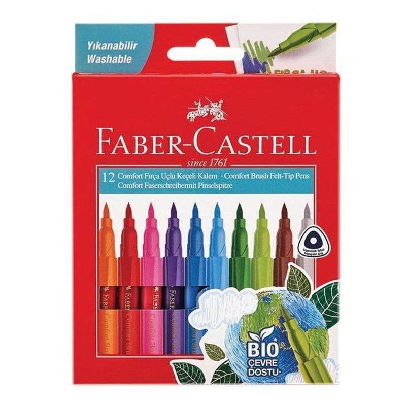 FABER CASTELL 12Lİ KEÇELİ KALEM